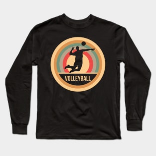 Retro Vintage Volleyball Gift For Volleyball Players Long Sleeve T-Shirt